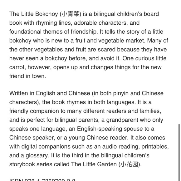 Bilingual Children’s Board Books in English, Mandarin, & Pinyin (G13) - Picture 10 of 10